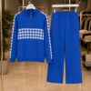 Blue Checkered Tracksuit Set - Premium Wholesale