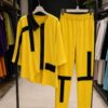 Elegant Color Block Shirt Dress
