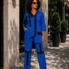 Elegant Color Block Shirt Dress