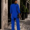 Elegant Color Block Shirt Dress