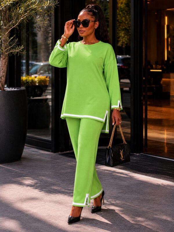 Elegant Color Block Shirt Dress