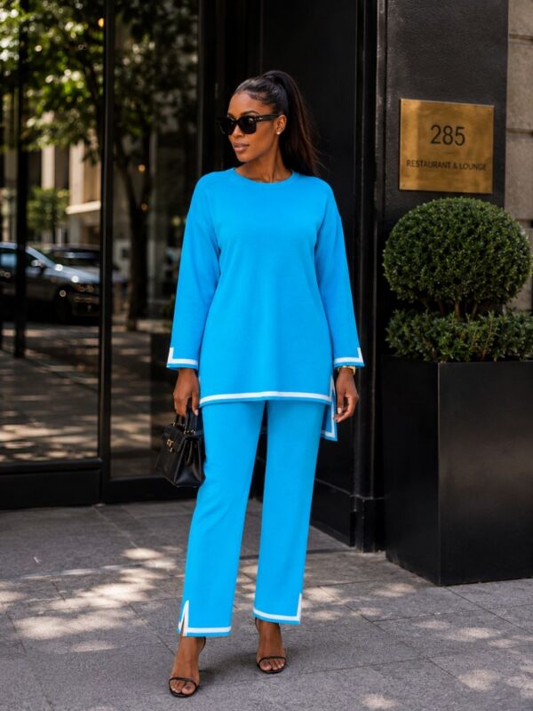 Elegant Color Block Shirt Dress