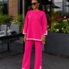 Elegant Color Block Shirt Dress