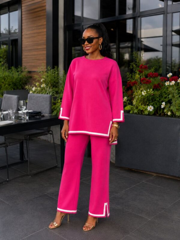 Elegant Color Block Shirt Dress