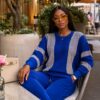Elegant Color Block Shirt Dress