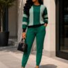 Elegant Color Block Shirt Dress