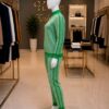Green Chevron Lounge Set - Premium Knit Tracksuit