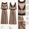 Premium Two-Piece Taupe Set with Embellished Trim