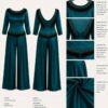 Premium Two-Piece Emerald Green Satin Set