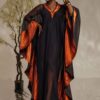 Premium Black Orange Boubou Dress