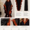 Premium Black Orange Boubou Dress