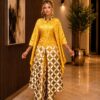 Premium Yellow Gold Kimono & Pants Set
