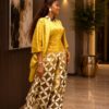 Premium Yellow Gold Kimono & Pants Set