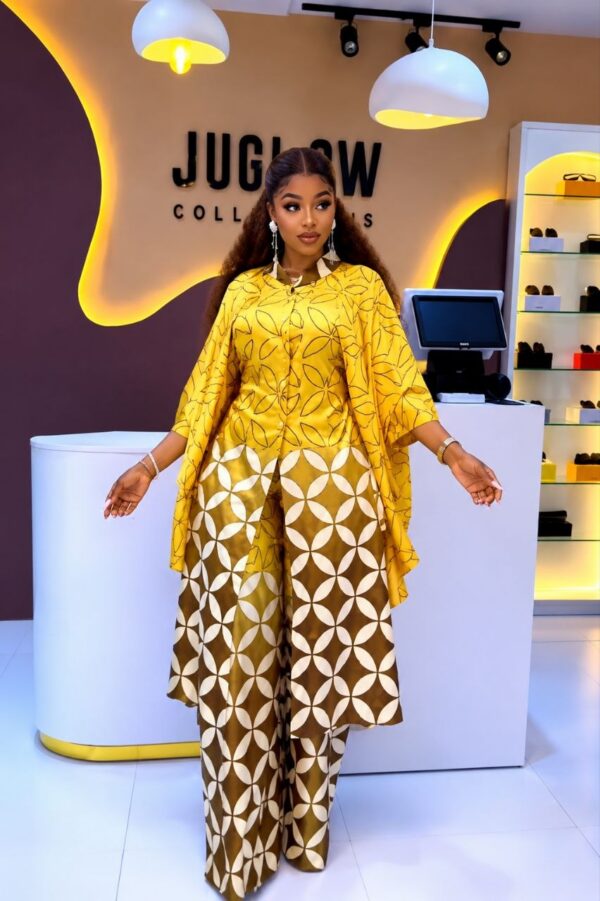 Premium Yellow Gold Kimono & Pants Set