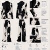 Black & White Color Block Suit Set - Jacket & Pants