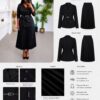 Premium Blue Blazer Pleated Skirt Set - Wholesale