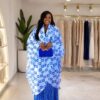 Premium Blue Kimono Skirt Set - Wholesale Fashion
