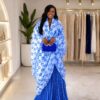 Premium Blue Kimono Skirt Set - Wholesale Fashion