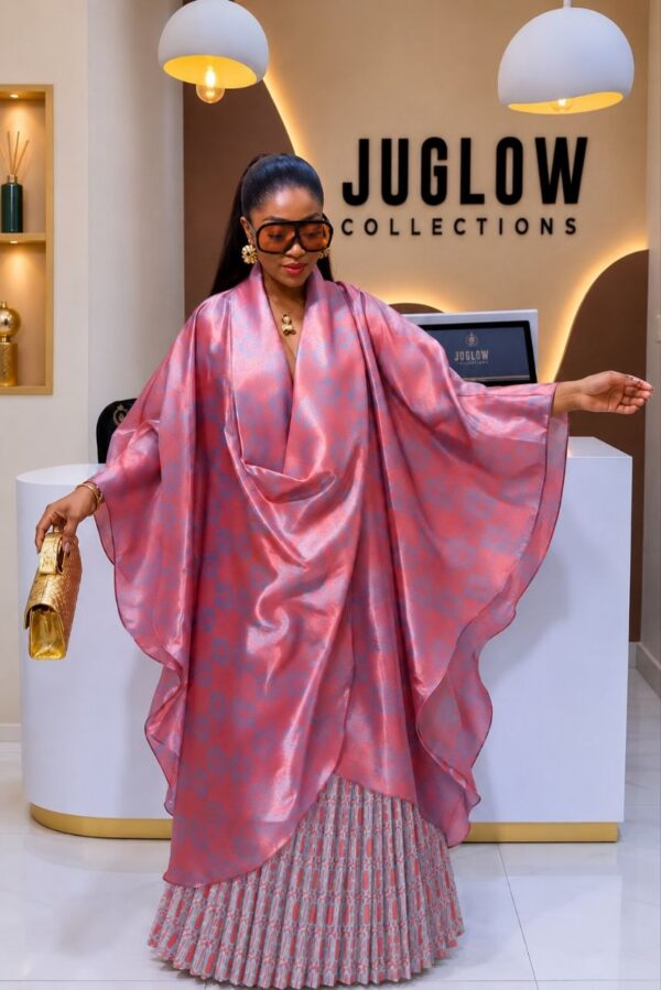 Premium Blue Kimono Skirt Set - Wholesale Fashion