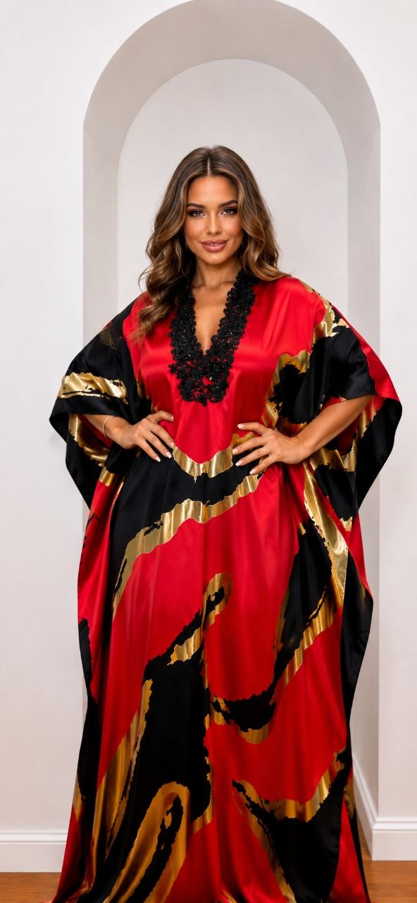 Premium Evening Dress Black & Gold