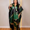 Premium Evening Dress - Yellow & Black Geometric Pattern