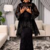 Premium Black Lace Evening Dress
