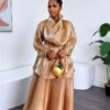 Bronze Satin Evening Dress - Wholesale