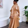 Bronze Satin Evening Dress - Wholesale