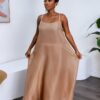 Bronze Satin Evening Dress - Wholesale