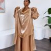 Bronze Satin Evening Dress - Wholesale