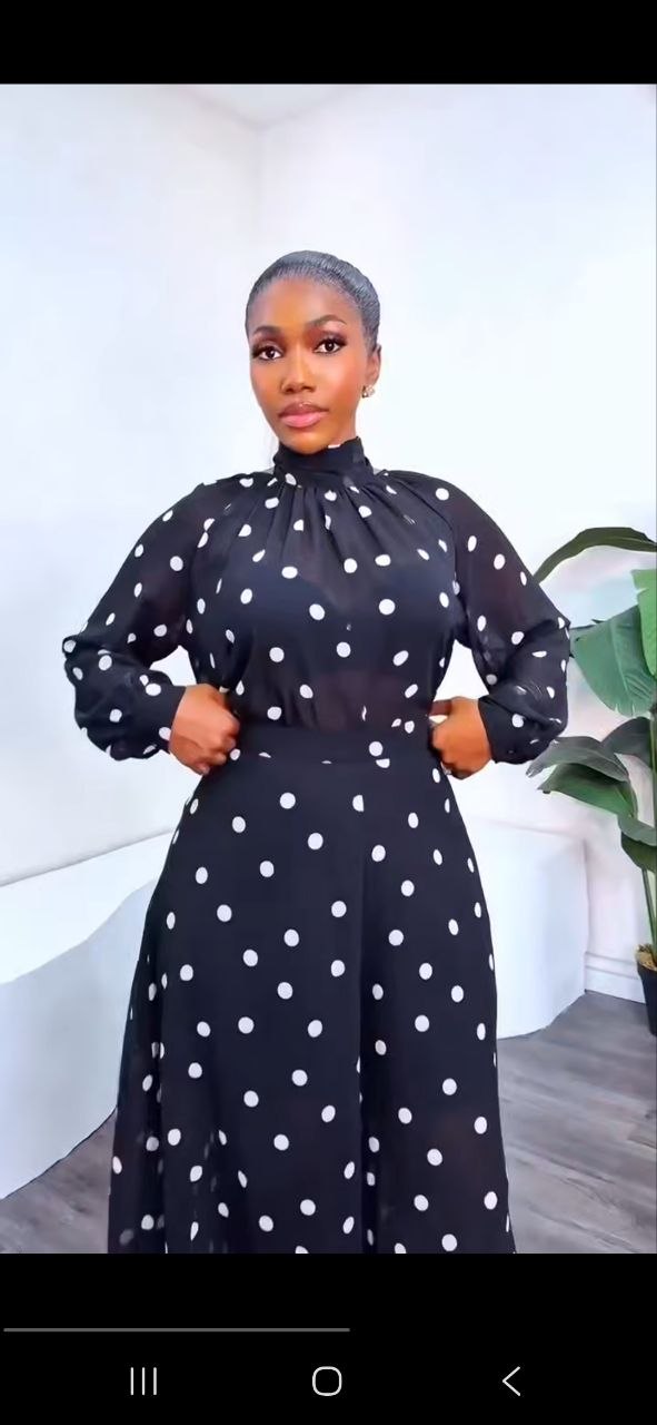 Premium Two-Piece Polka Dot Set - Wholesale Fashion
