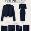 Premium Navy Two-Piece Business Set