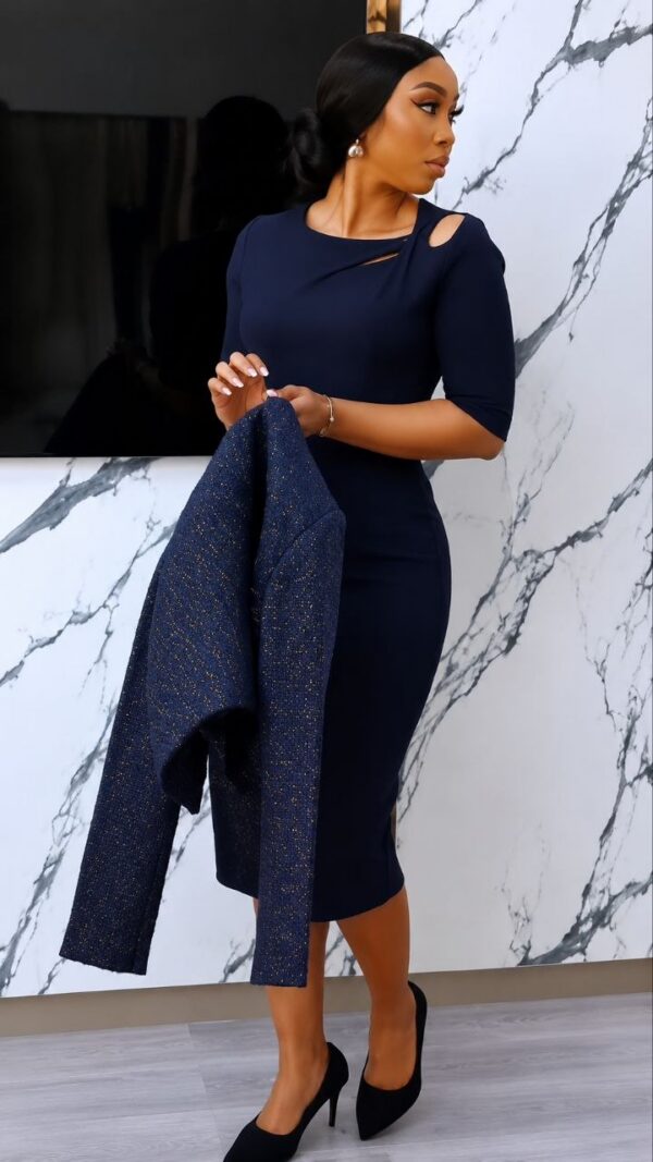 Premium Navy Two-Piece Business Set