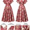 Evening Dress - Dusty Rose Gold Jacquard