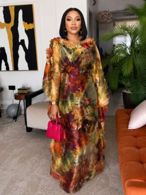 Premium Boubou Dress 3502BR - Wholesale African Fashion