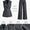 Premium Two-Piece Charcoal Suit Set