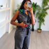 Premium Two-Piece Charcoal Suit Set