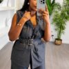 Premium Two-Piece Charcoal Suit Set