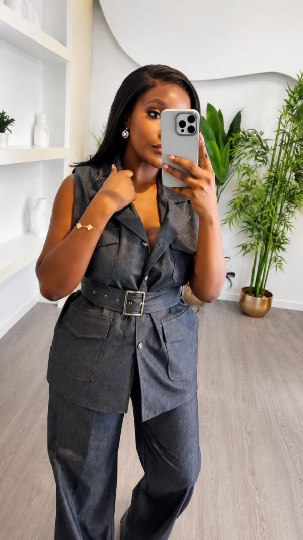Premium Two-Piece Charcoal Suit Set