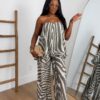 Premium Zebra Print Two-Piece Set - Wholesale Fashion