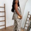 Premium Zebra Print Two-Piece Set - Wholesale Fashion