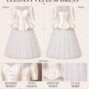 Elegant Peplum Evening Dress - White Satin Tulle