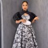 Premium Black & White Floral Dress - Wholesale Fashion