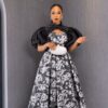 Premium Black & White Floral Dress - Wholesale Fashion