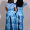 Premium Tie-Dye Two-Piece Set - Wholesale Blue Denim Collection