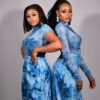 Premium Tie-Dye Two-Piece Set - Wholesale Blue Denim Collection