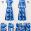 Premium Tie-Dye Two-Piece Set - Wholesale Blue Denim Collection