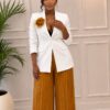 Premium Two-Piece Blazer & Pleated Skirt Set