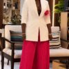 Premium Two-Piece Blazer & Pleated Skirt Set