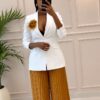 Premium Two-Piece Blazer & Pleated Skirt Set